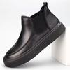 Модная Элегантная Обувь Мужская Высокие Кеды Удобные Мужские Ботинки Челси Повседневные Кожаные Ботильоны Формальная Обувь Мягкие Слипоны Боты