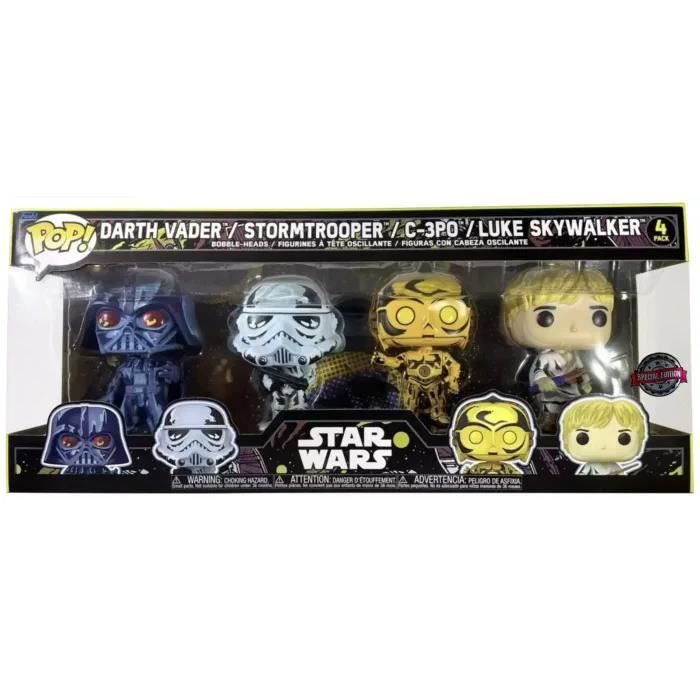 Figurine Funko Pop! - GAMESTOP LTD - Star Wars - Lot de 4 - PVC - 9 cm