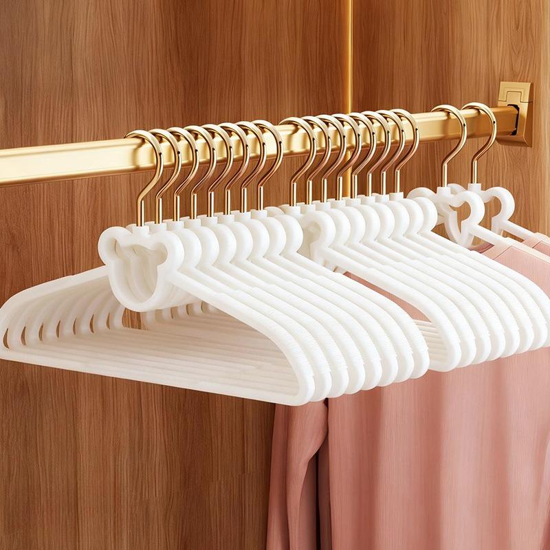 5/10PCS Pink/White Cute Bear Clothes Hangers,Non-Slip Space-Saving Slim PP Hangers for Coat Jacket Dress,Household Clothes Rack