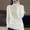 Женский кашемировый свитер Qinghe Cashmere 30% Кашемир 70% Шерсть Осенне-зимний кашемировый пуловер Мягкий и теплый