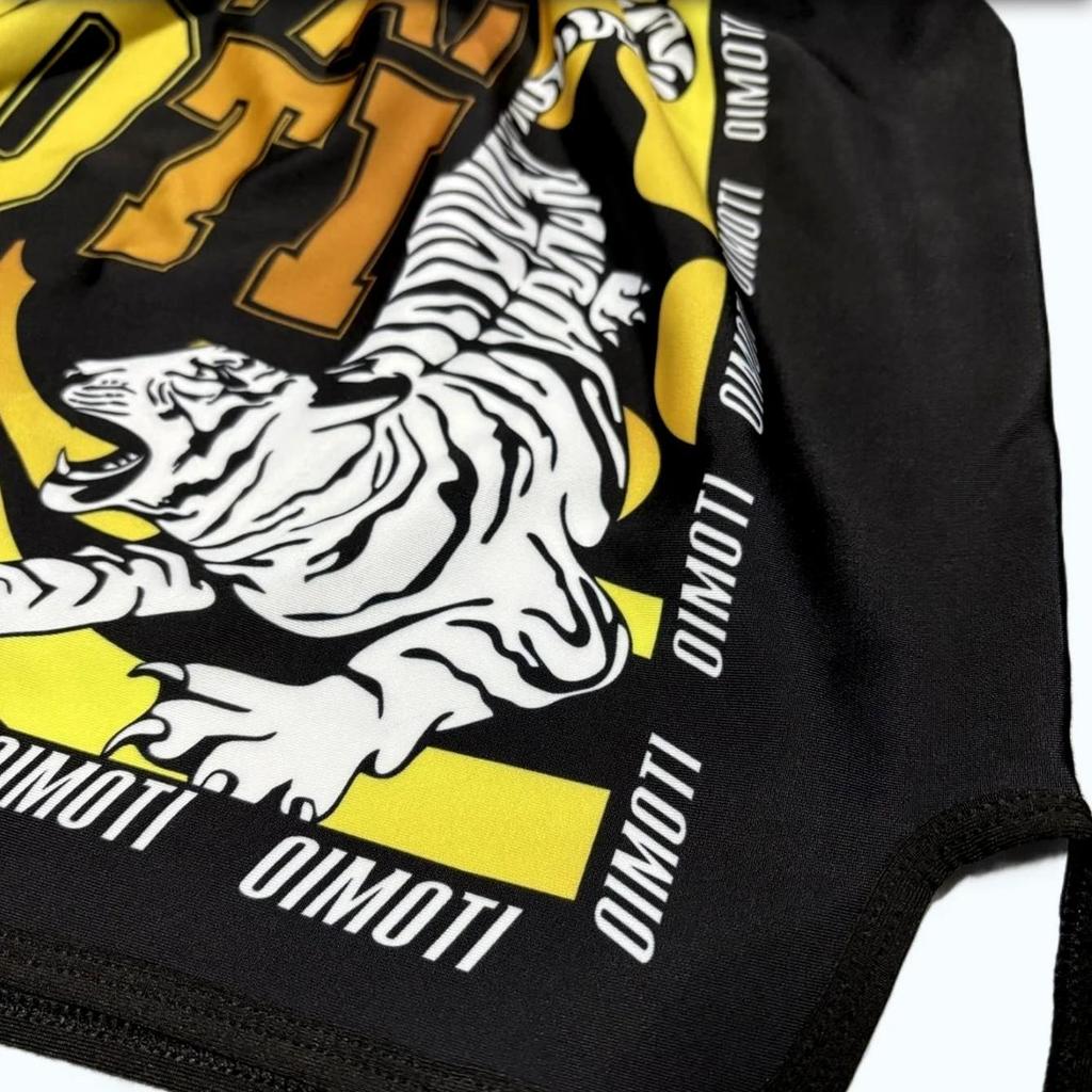 White Twin Tiger Muay Thai Kickboxing Boxing MMA UFC Casual Shorts Gym Sport Unisex Men Women Workout Quick Dry Print Elastic High Waist Training
