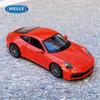 AABH1 Welly 1:24 Porsche 911 Carrera 4S Alloy Sports Car Model Diecast Metal Toy Vehicles Car Model High Simulation Childrens Toy Gift