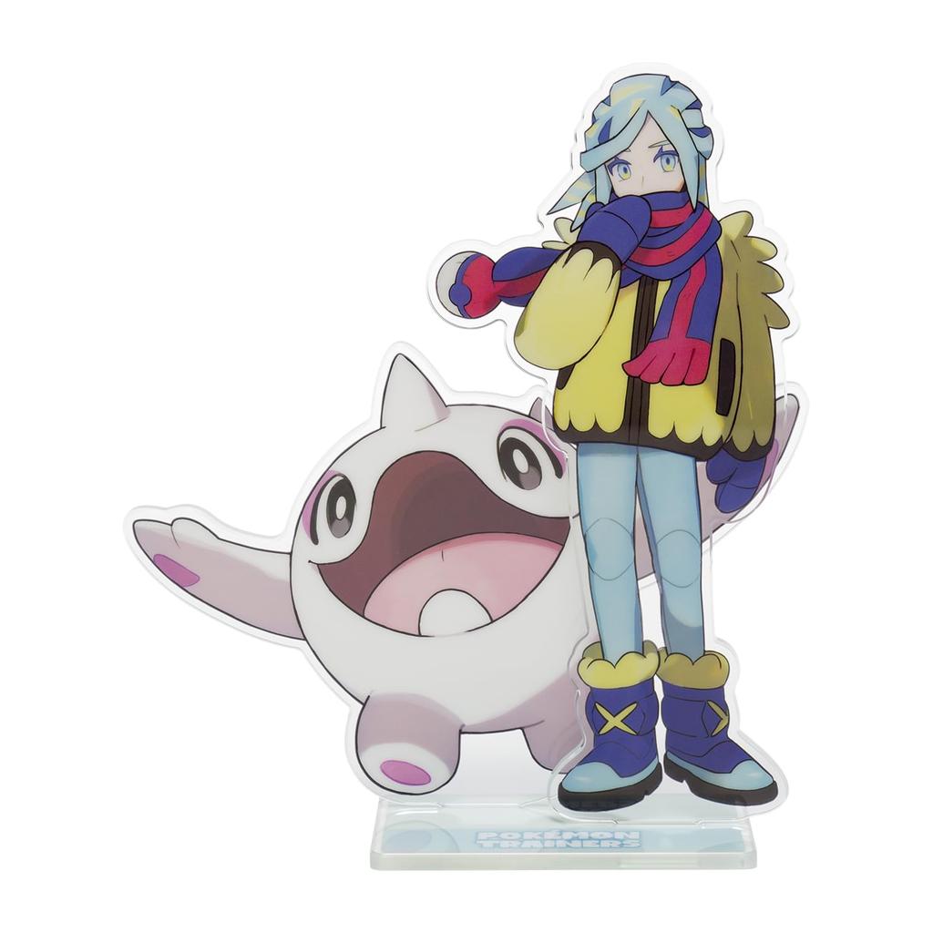 Оригинальный акриловый стенд Pokémon Center: ТРЕНЕРЫ ПОКЕМОНОВ Груша и Алкуджира
