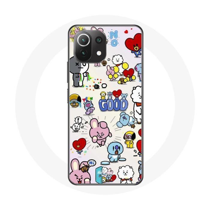 Чехол для Xiaomi Mi 11 Lite BTS Bangtan Sonyeondan BT21 Van Tata Chimmy Cooky Rj Koya Mang Et Shooky