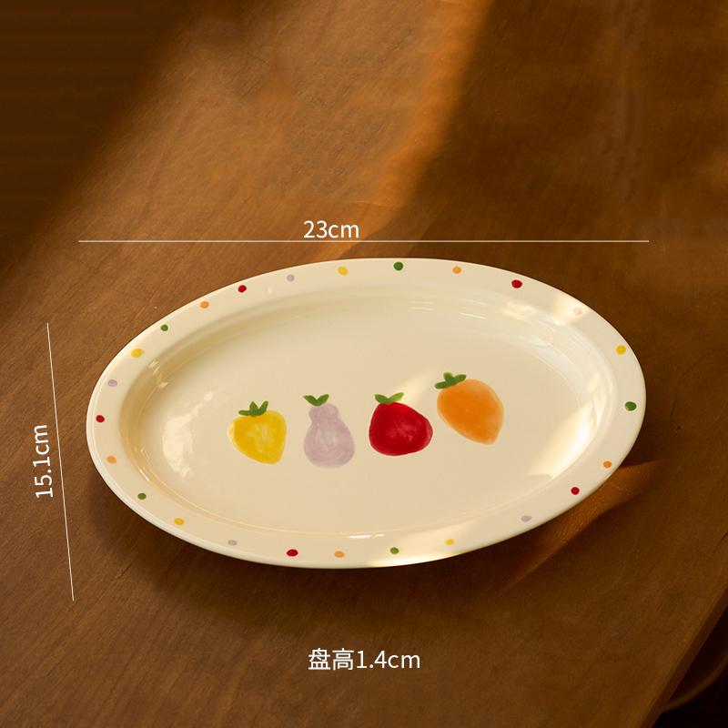 Расписанные вручную керамические тарелки для овощей, элитная кондитерская, послеобеденный чай, кофейная чашка, вкусные блюда, бытовая посуда