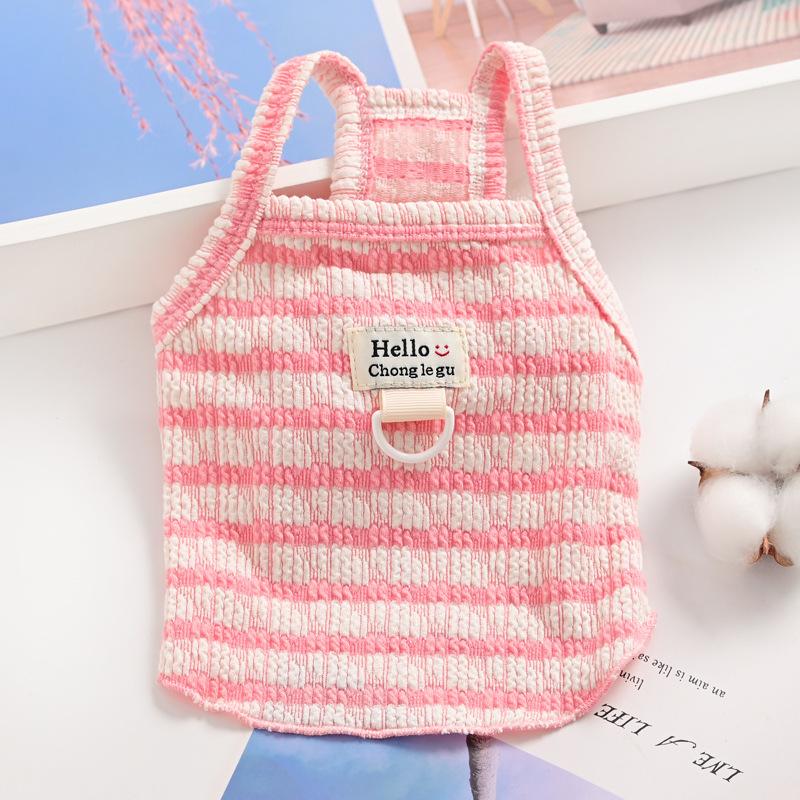 Домашний кот Маленькая собака Померанский шпиц Шнауцер Одежда для собак Летний топ-слинг