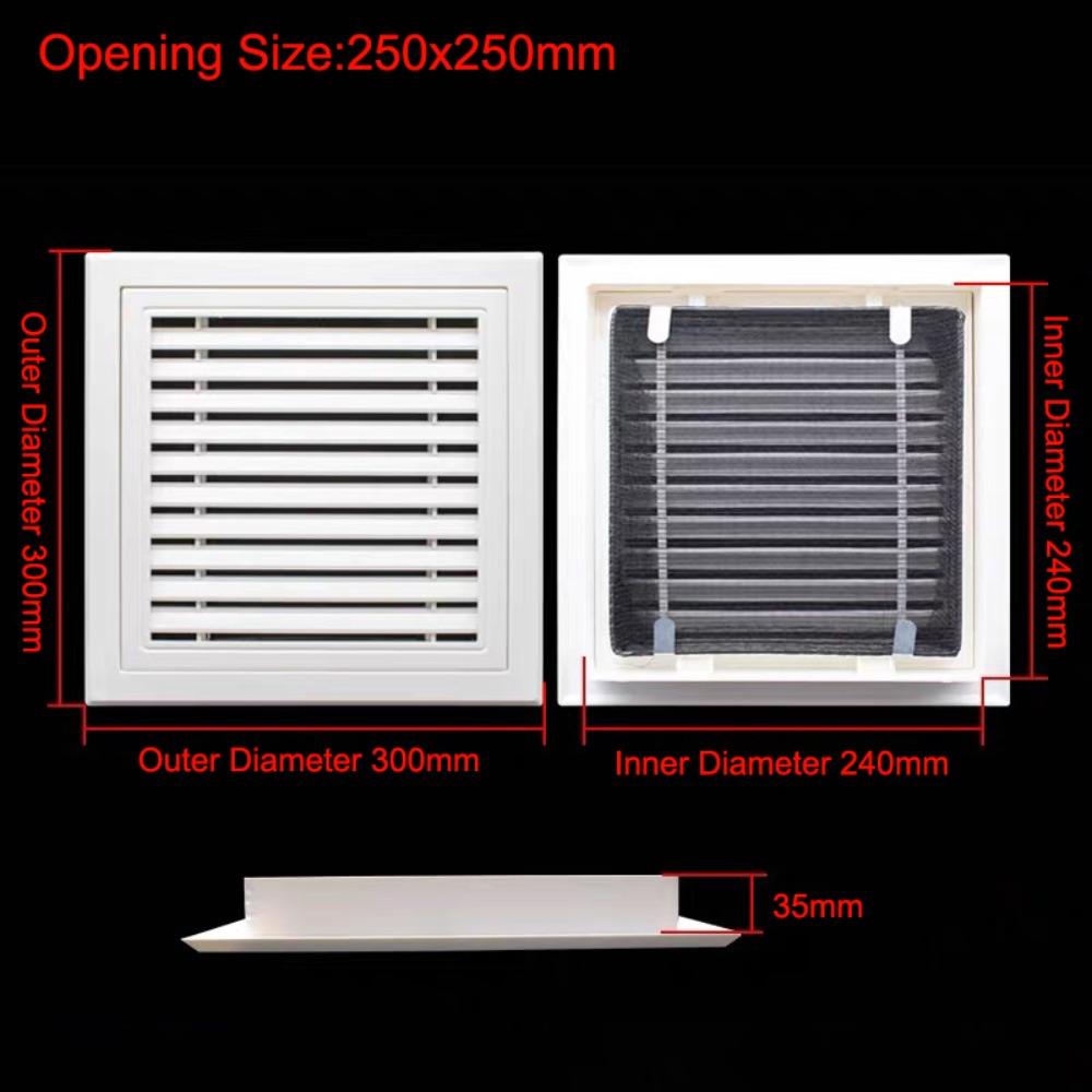 Square Return Grille ABS Access Panel Easy Clean Air Vent