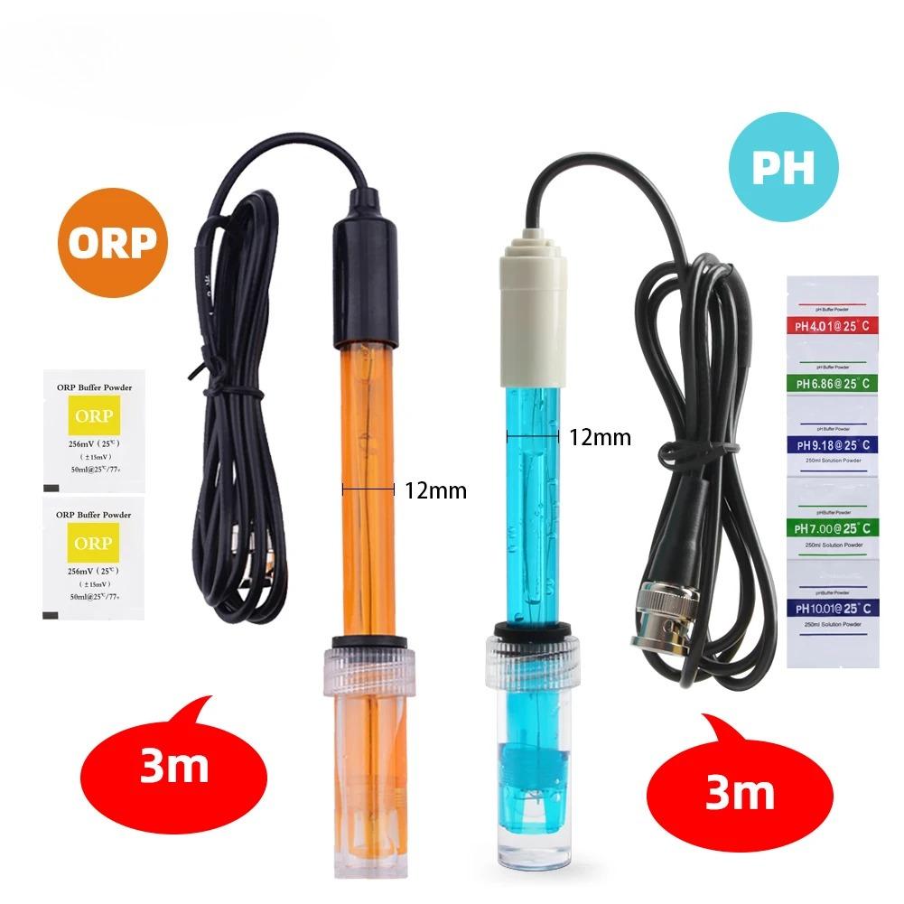 PH ORP Replacement Probe With BNC Interface 300cm Cable 0-14 PH Q9 Probe Controller Oxidation-Reduction Potential Sensor