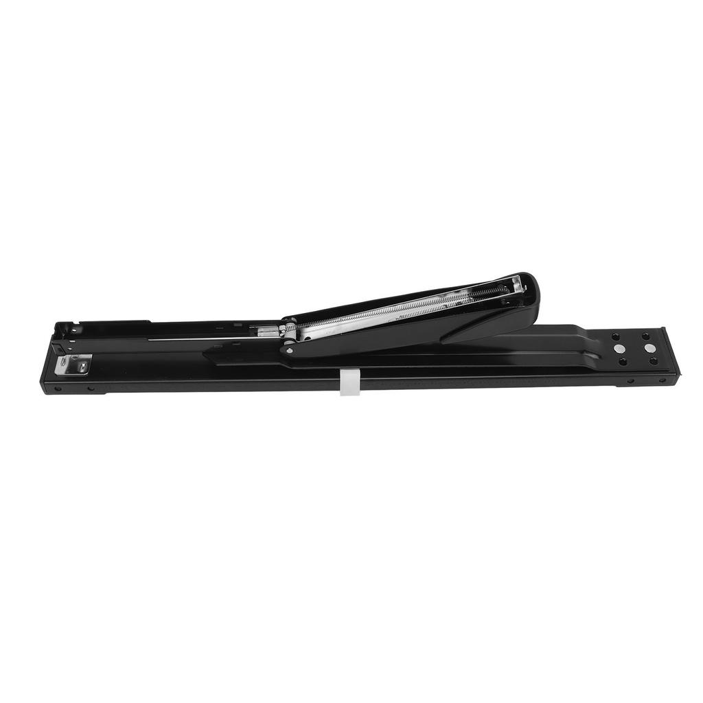 Long Arm Stapler Black 20 Sheets Capacity High Strength Metal Stable Office Stapler for Desktop Fami