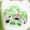 Cute Cartoon Panda Keyring Lovely Animal Car Keychain Pendant  Kawaii Backpack Decoration Accessories Small Gifts