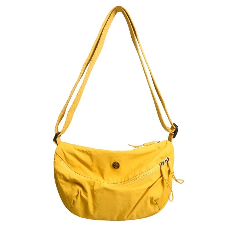 Легкая водонепроницаемая сумка через плечо, однотонная, унисекс, сумка через плечо, нейлоновая, легкая сумка-хобо