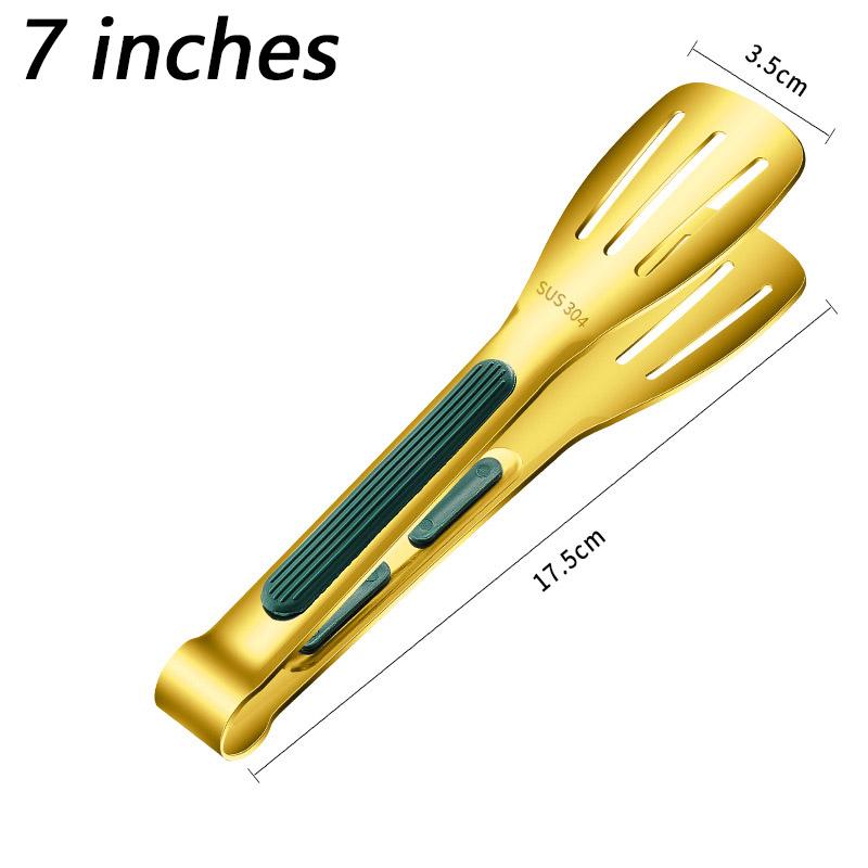 7/9/12inch Kitchen Tongs 304 Stainless Steel Grill Tongs for Cooking BBQ Non-Slip Salad Tongs Clips Tong Kitchen Accessories7