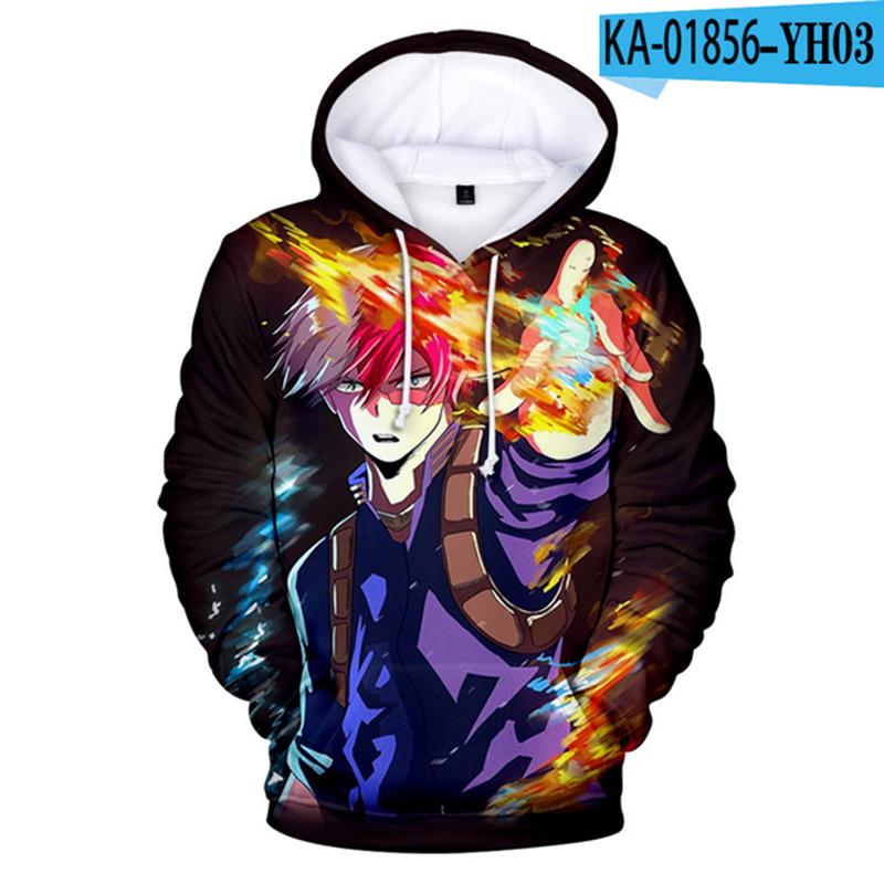 3D My Hero Academia Косплей Тодороки Аниме Толстовки Химико Тога Толстовки Boku No Hero Academia Izuku Midoriya Oversized Толстовка