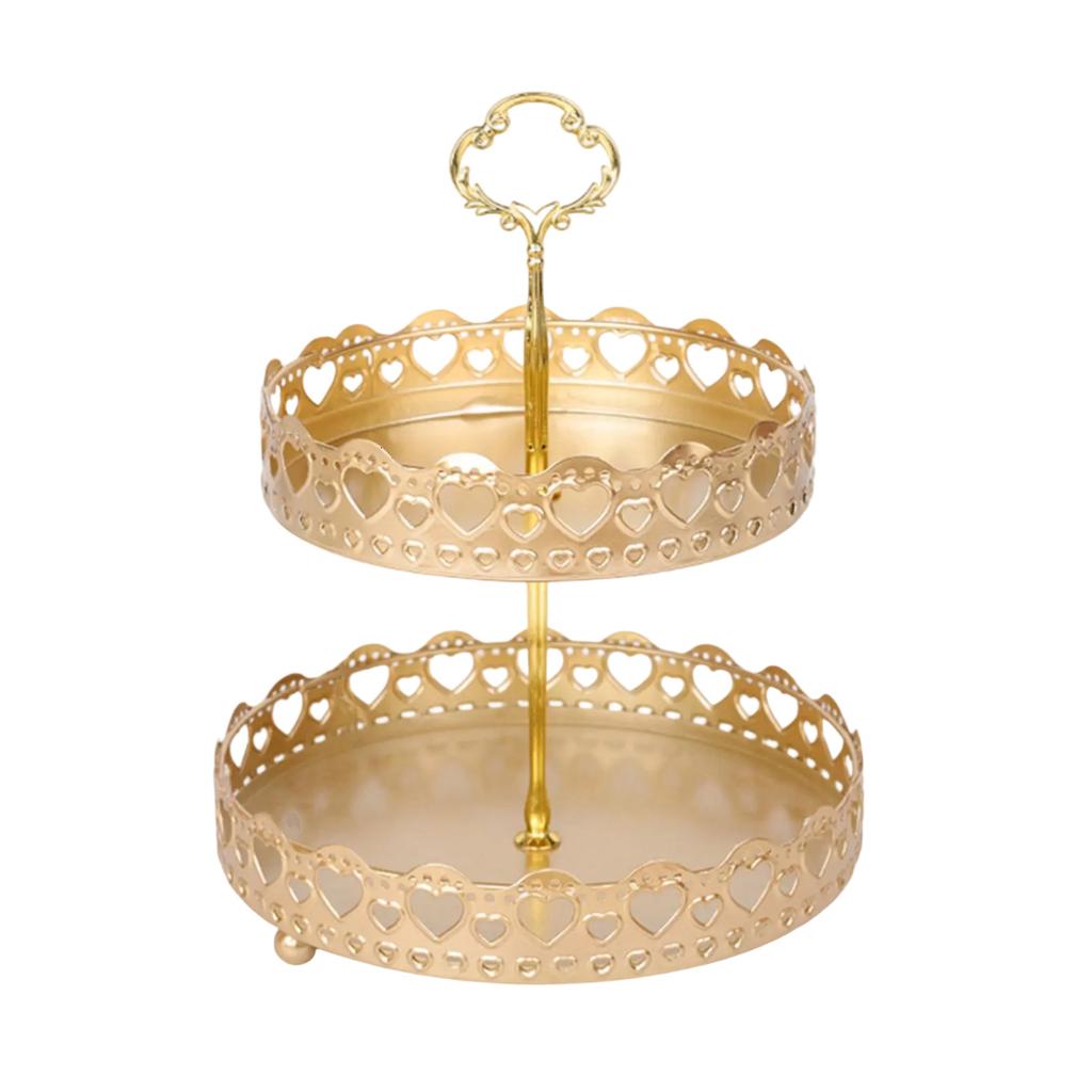 2-х уровневая подставка для фруктов и овощей на кухонную столешницу, экономящая место, поднос для хранения закусок, подставка для конфет