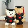 Stuffed Bachelor Bear Plush Pendant Pp Cotton Bear Animal Keychain Graduation Bear Doll  Boys Girls