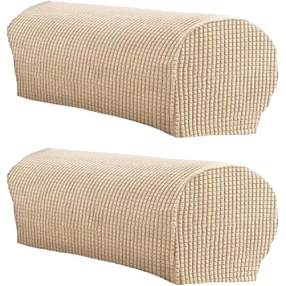 LINGXIYA Set of 2 Sofa Armrest Cover, Soft Stretch Arm Cover for Recliners Sofas Chairs,Couch Furniture Armrest Protector Covers
