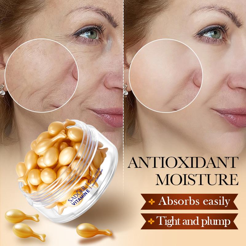 30 шт. Капсулы с витамином Е для лица, утренняя и ночная отбеливающая эссенция, сужение пор, против морщин, старения, веснушек, восстановление, уход за кожей, сыворотка