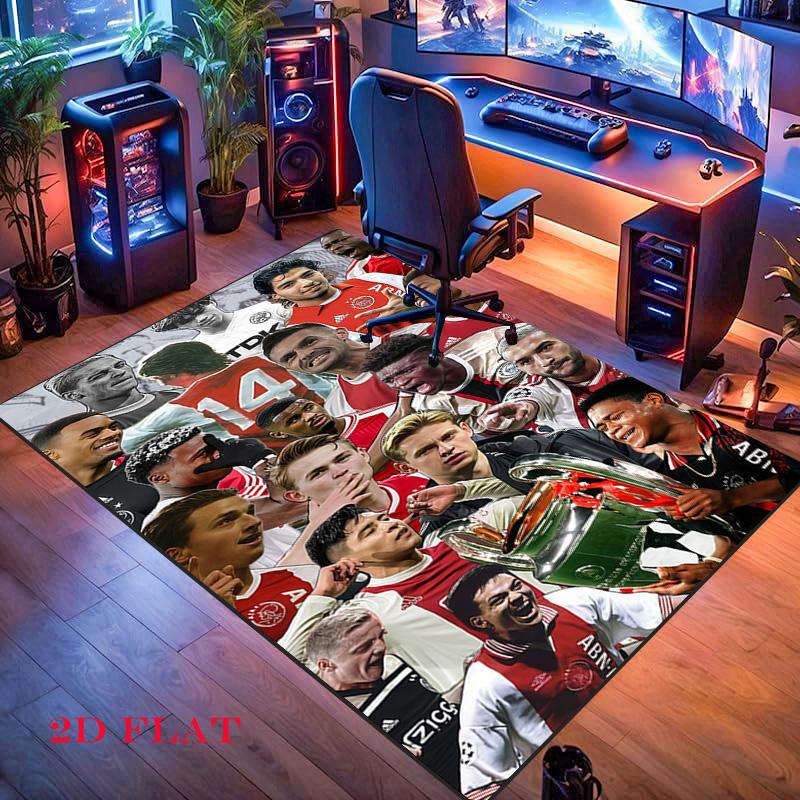 AFC Ajax logo Carpet Rug for Living Room Bedroom Home Sofa Decoration,Kids play Nonslip Floor Mat