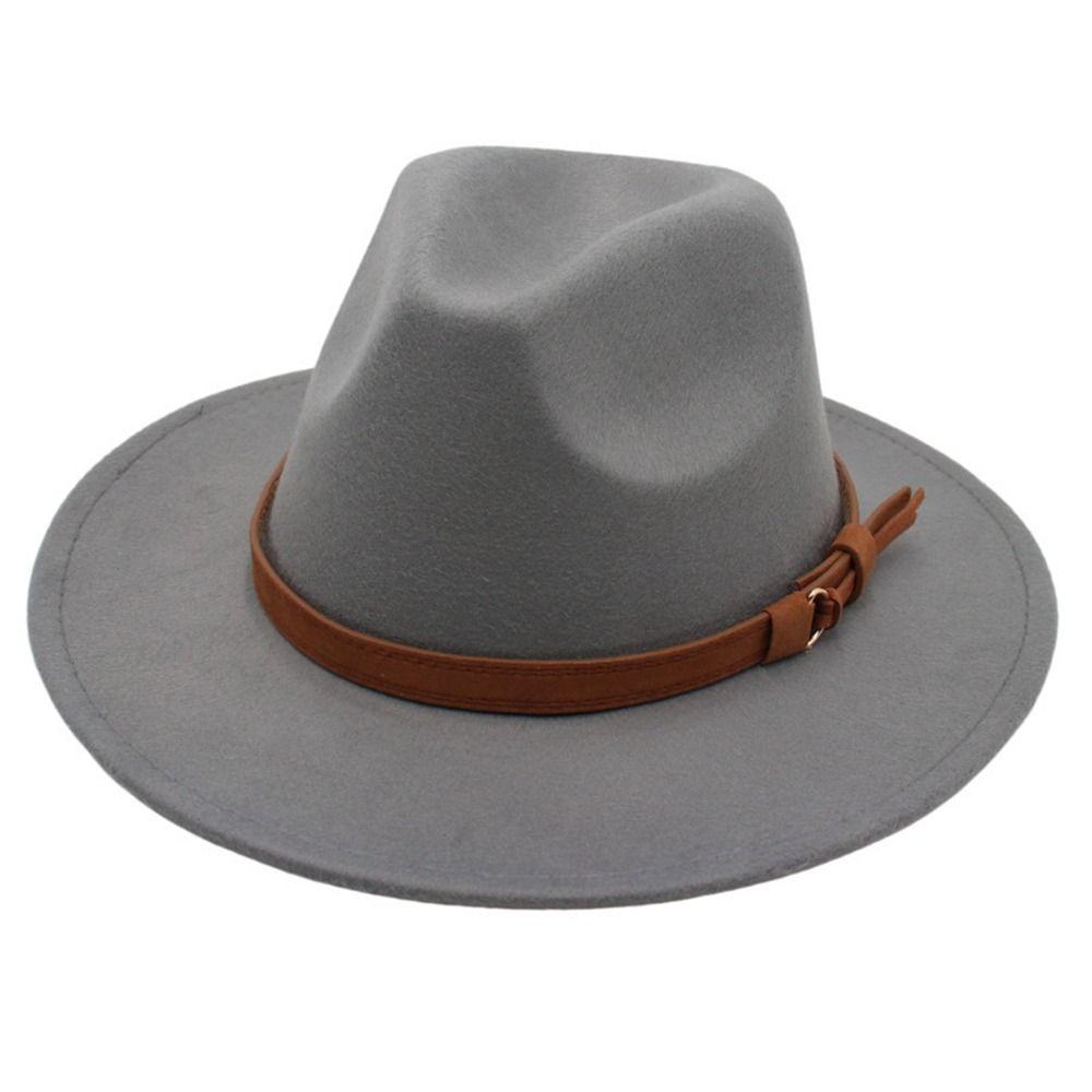 Artificial Suede Western Cowboy Hat Tibetan Style Jazz Fedora Hats Outdoor Riding