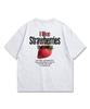 ORIGINALDAY Strawberry Graphic Oversized Short Sleeve T-Shirt White Melange