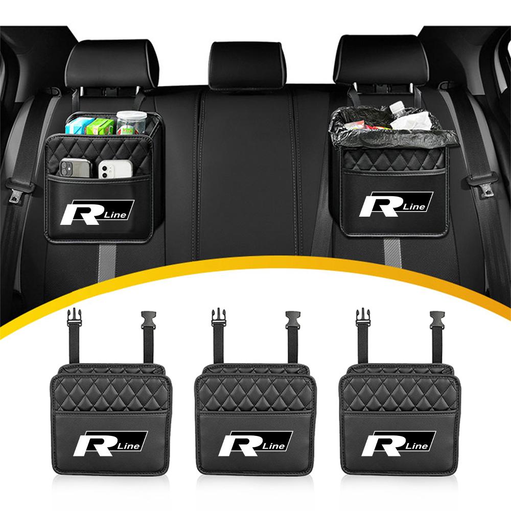 Car Back Seat Organizer Hanging Automatic Storage Pocket for Volkswagen VW RLINE GOLF POLO PASSAT B5 Beetle Tiguan T-ROC Touareg ZG9