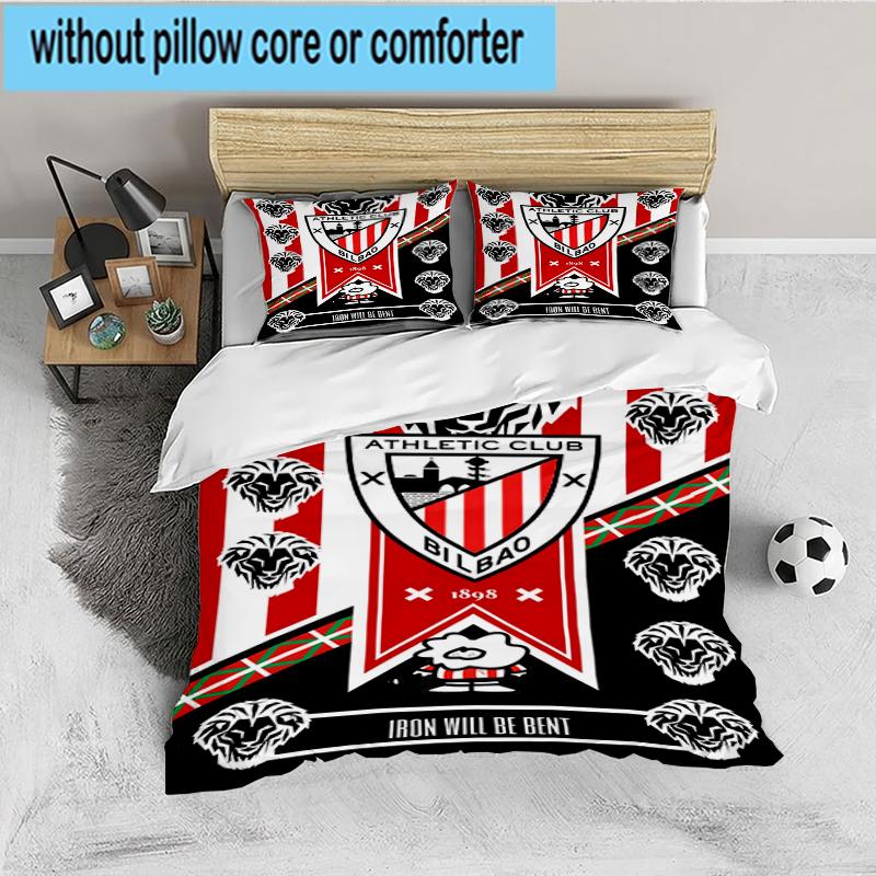3PCS Football Athletic Bedding set,Ideal for1pc Duvet Cover And 2pcs Pillowcases Perfect for Christmas gift,Ideal for Bedroom, Dormitory