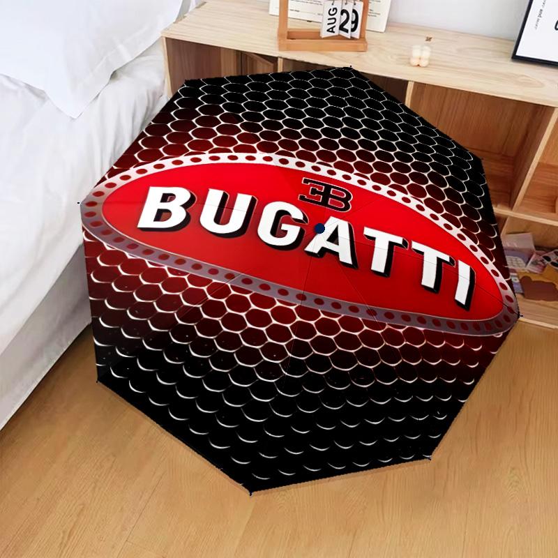 1PC Buga-tti Automatic Folding Umbrella 8-Rib Travel Umbrella with Auto Portable Case, Ideal Gift for Birthdays