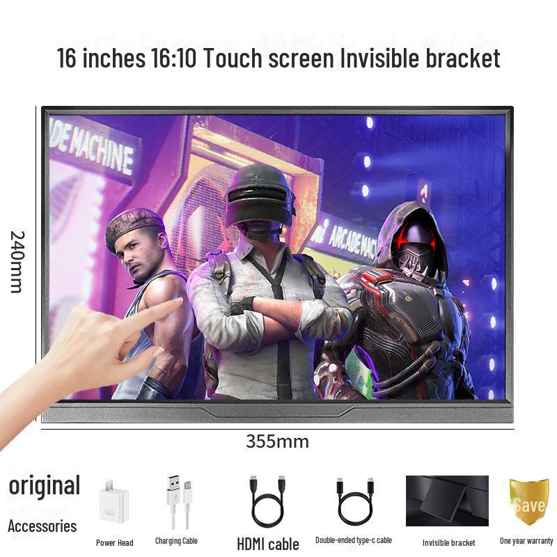 Портативный сенсорный дисплей 14/15,6 дюйма для ноутбука, PS4, Switch, расширение