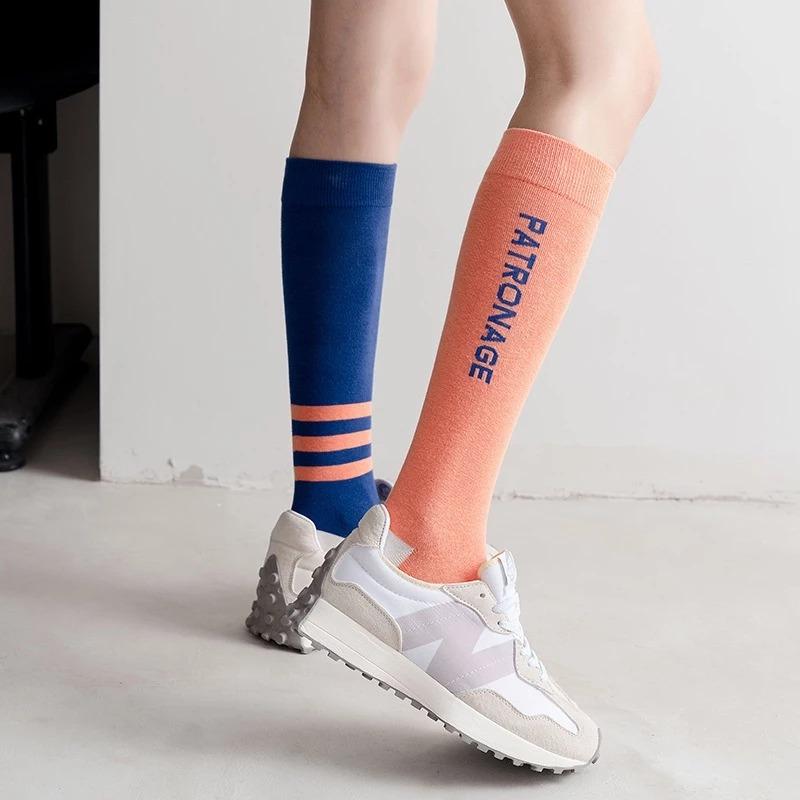 Women's Spring And Summer Fashion Calf Socks Ins Fashion Letters Football Sports Socks Lovers Stockings Cotton Socks
