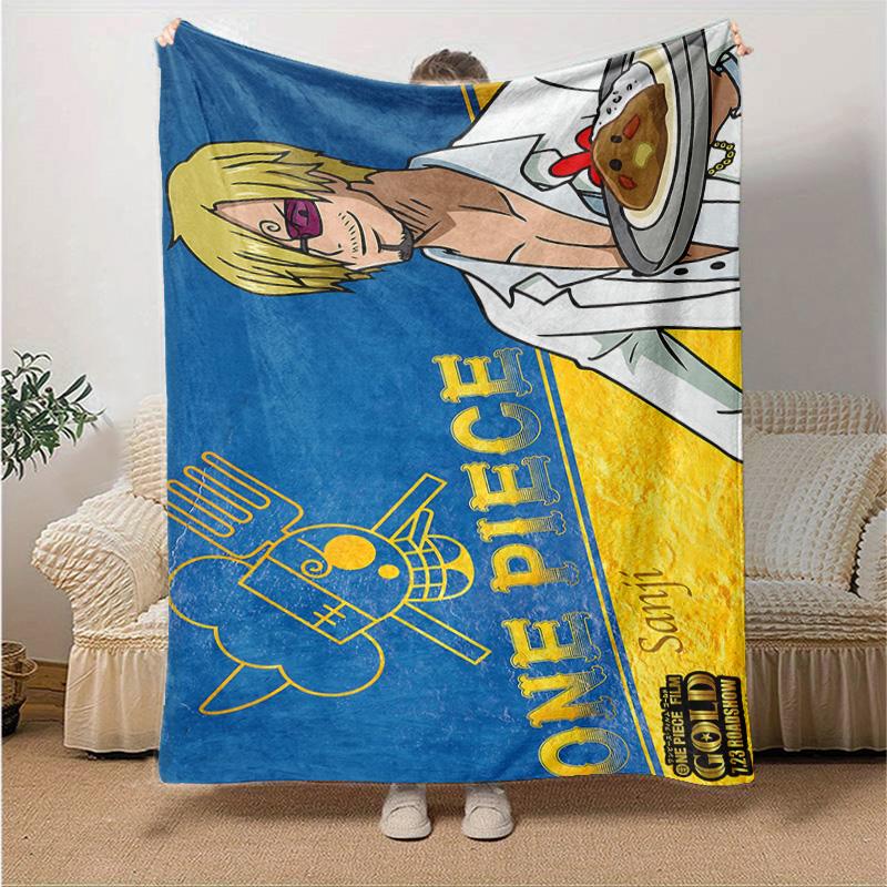1pc One Piece Adventure Soft Throw Blanket Flannel All Season Light Weight Living Room/Bedroom Warm Blanket. M7270131