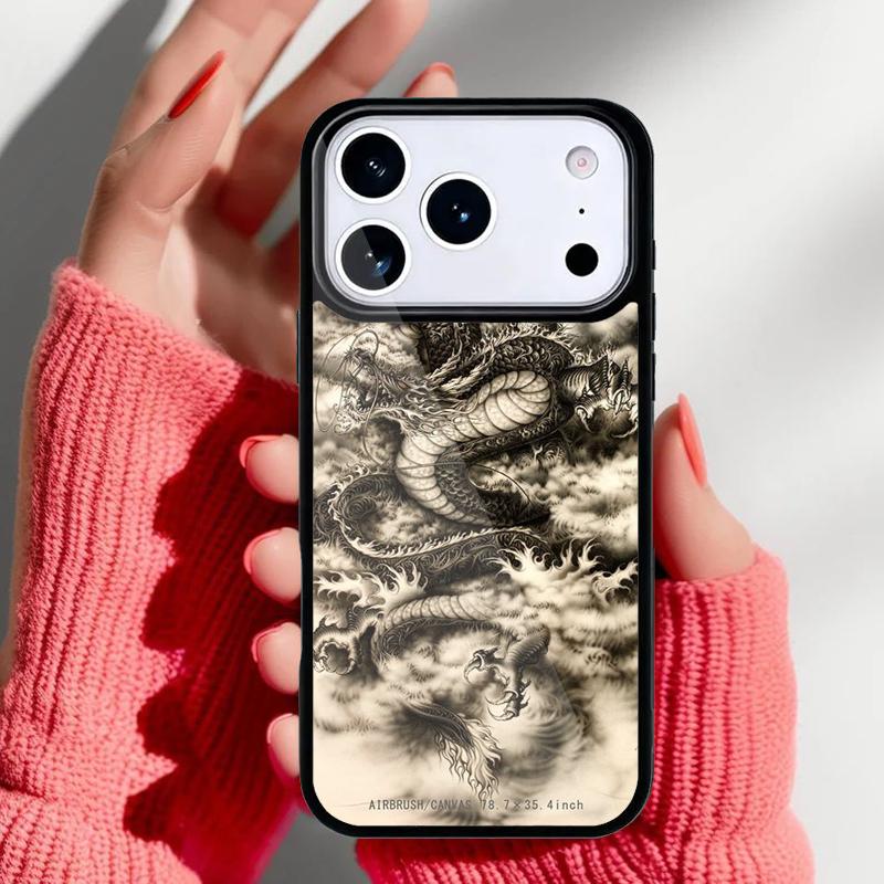 Азиатский китайский дракон Чехол для телефона для iPhone 17 16 15 14 13 Pro Max Задняя крышка для 12 11 Pro Coque