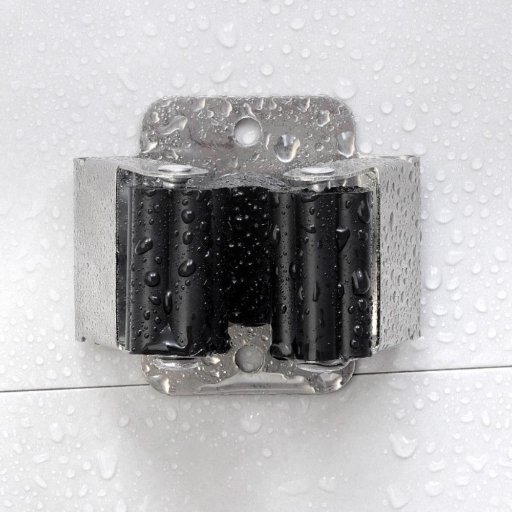 Waterproof Wall Mounted Hooks Wall Mounted Broom Hanger Multi-Purpose Mop Storage Rack Home