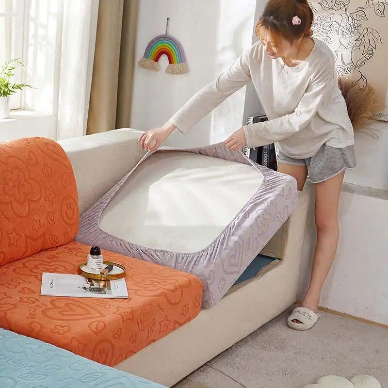 Жаккардовый чехол для подушки для дивана и сиденья для гостиной, угловой диван, защита для мебели, эластичный моющийся универсальный чехол