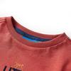 Kids Long Sleeve T Shirt Dark Red Size 128