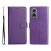 Для Oppo K12x 5G (Китай)/Кожаный чехол-кошелек для OnePlus Nord CE4 Lite 5G с ремешком, однотонный чехол-подставка для телефона