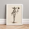 Western Cowboy Cowgirl Line Poster Retro Southwestern Rodeo Fashion Ranch Canvas Painting Wall Art for Living Room Home Decor