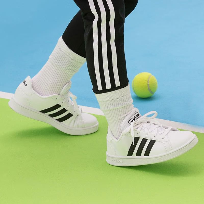 adidas Grand Court Белый Черный Детские EF0103