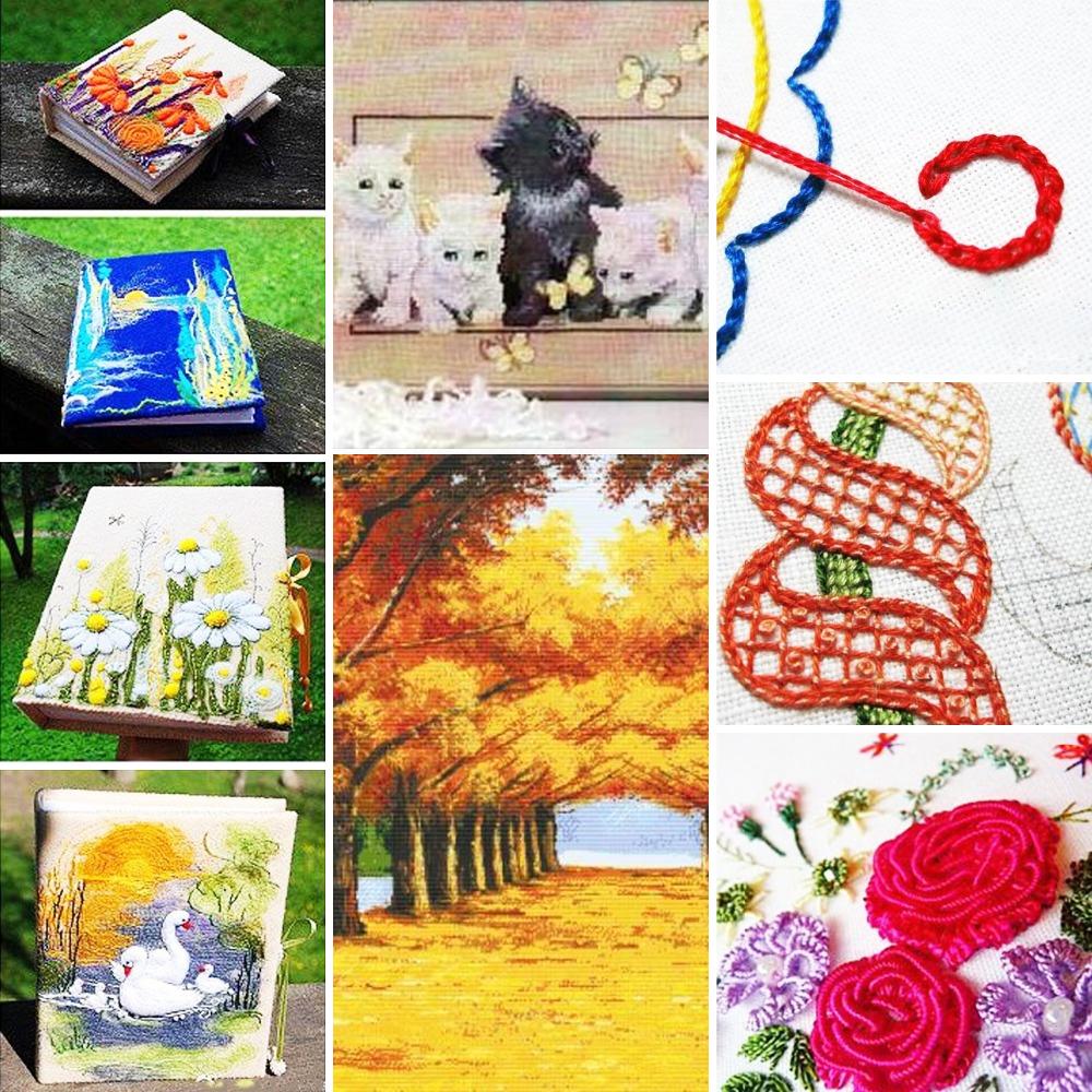 447 Цветов Нитки для Вышивания Крестом Хлопок Радуга Вышивальная Нить Цветовые Палитры Браслеты Нить 8М DIY Нитки для Рукоделия