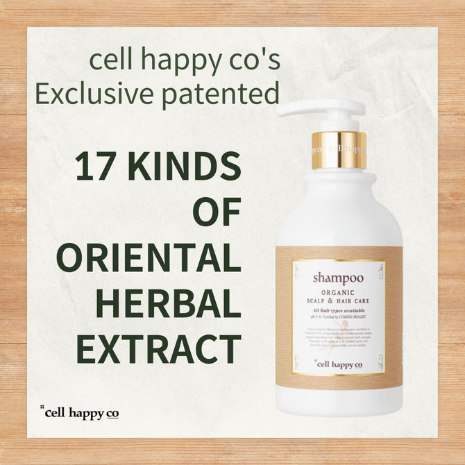 CELL HAPPY CO Органический шампунь для ухода за кожей головы и волосами 300 мл