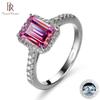 925 Sterling Silver Emerald Cut Moissanite Gemstone Wedding Engagement Diamonds Ring For Women Fine Jewelry Gifts