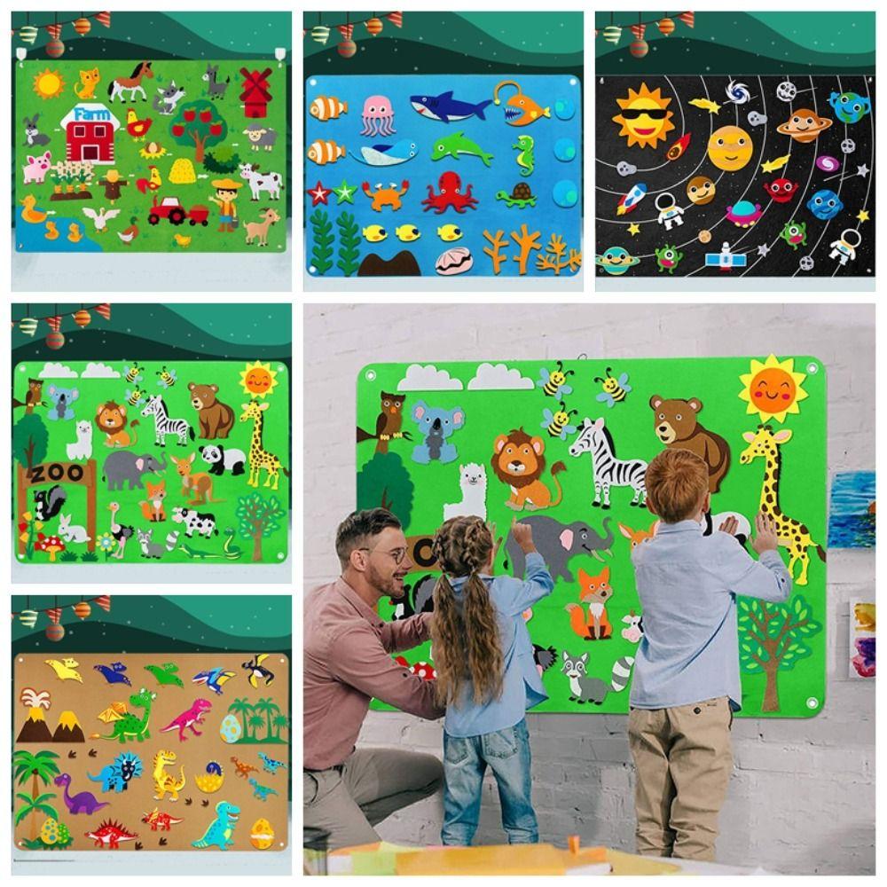 Starry Sky Payment Felt Board Stories Set Underwater World Montessori Felt Puzzle   Preschool