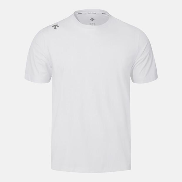 DESCENTE Белая короткорукавная футболка для бега из трикотажа Sr223Rts44 (Тип)
