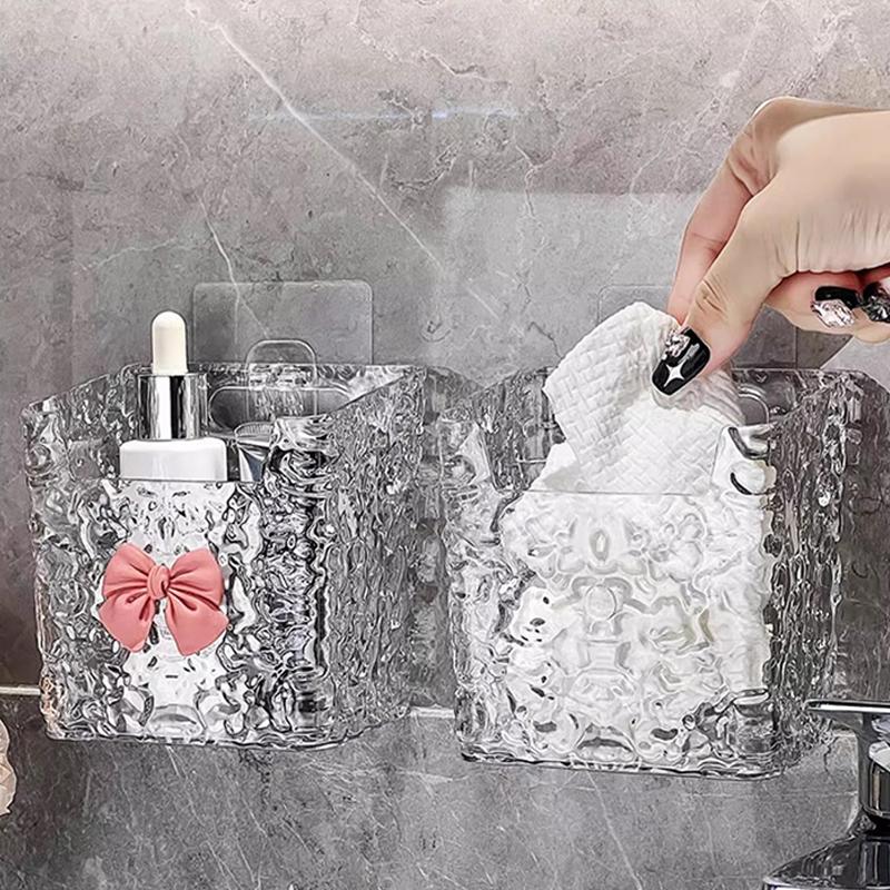 Держатель зубной пасты без пробивного отверстия, настенный органайзер для кистей для макияжа, полка для хранения, ящик для хранения в ванной комнате, сливной ящик