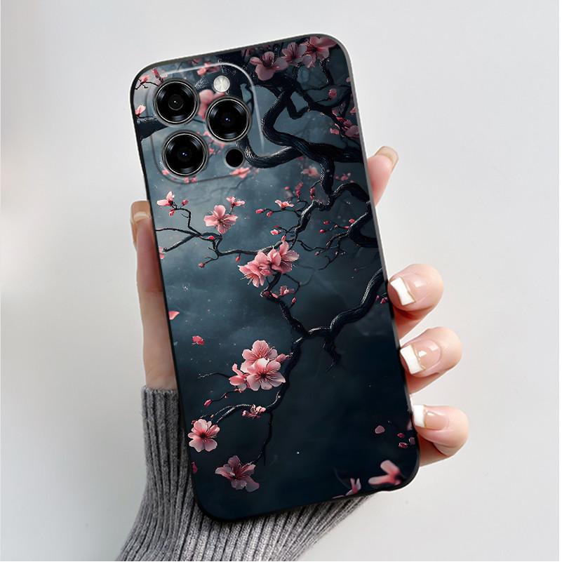 Для Doogee Note 58 Pro Чехол Роскошный Модный Узор Бабочки и Цветы Черный Мягкий ТПУ Силикон Задняя Крышка Телефона Ударопрочный Корпус