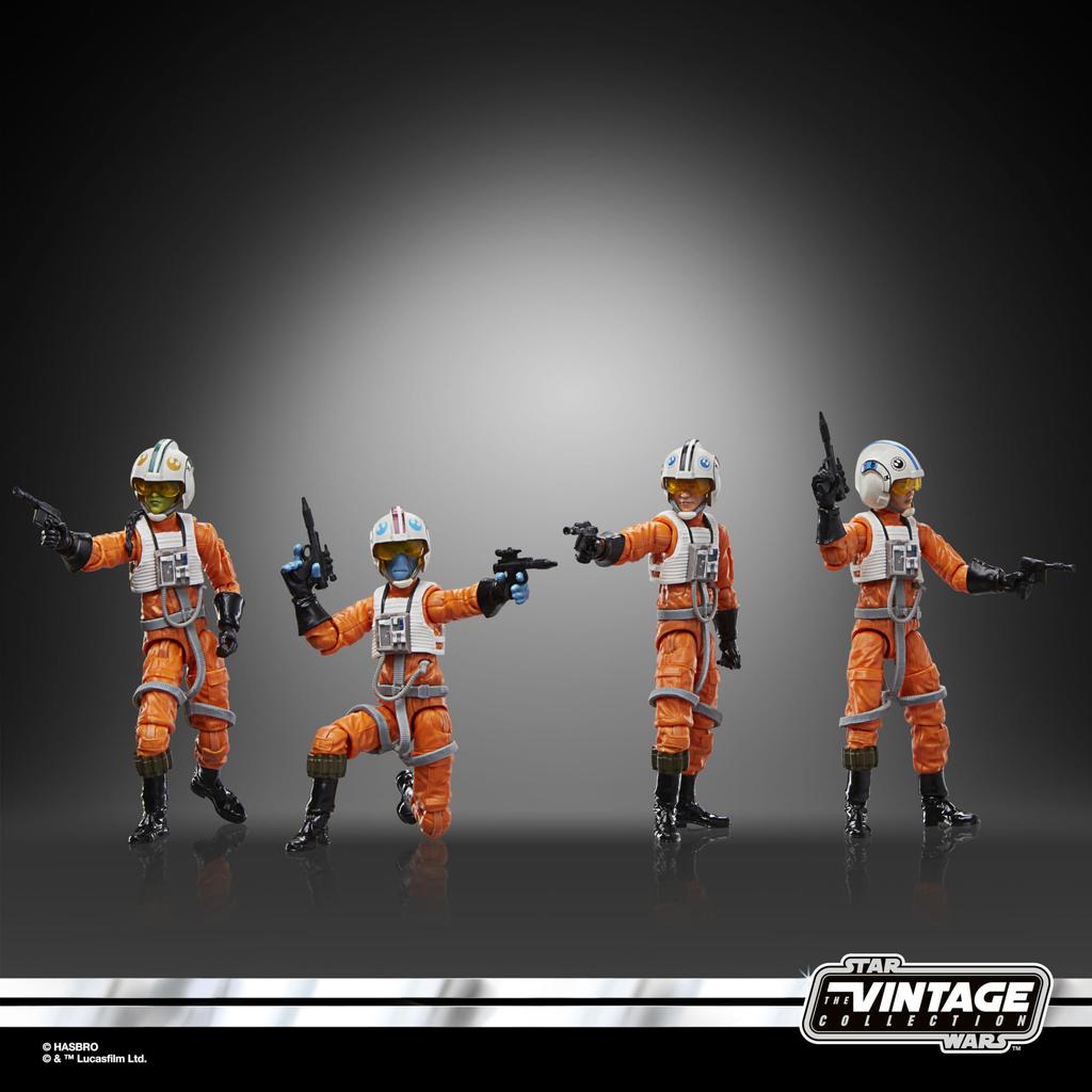 Star Wars Vintage Collection X-Wing Pilot 4-Pack Ahsoka 3.75-Inch Collectible Action Figures
