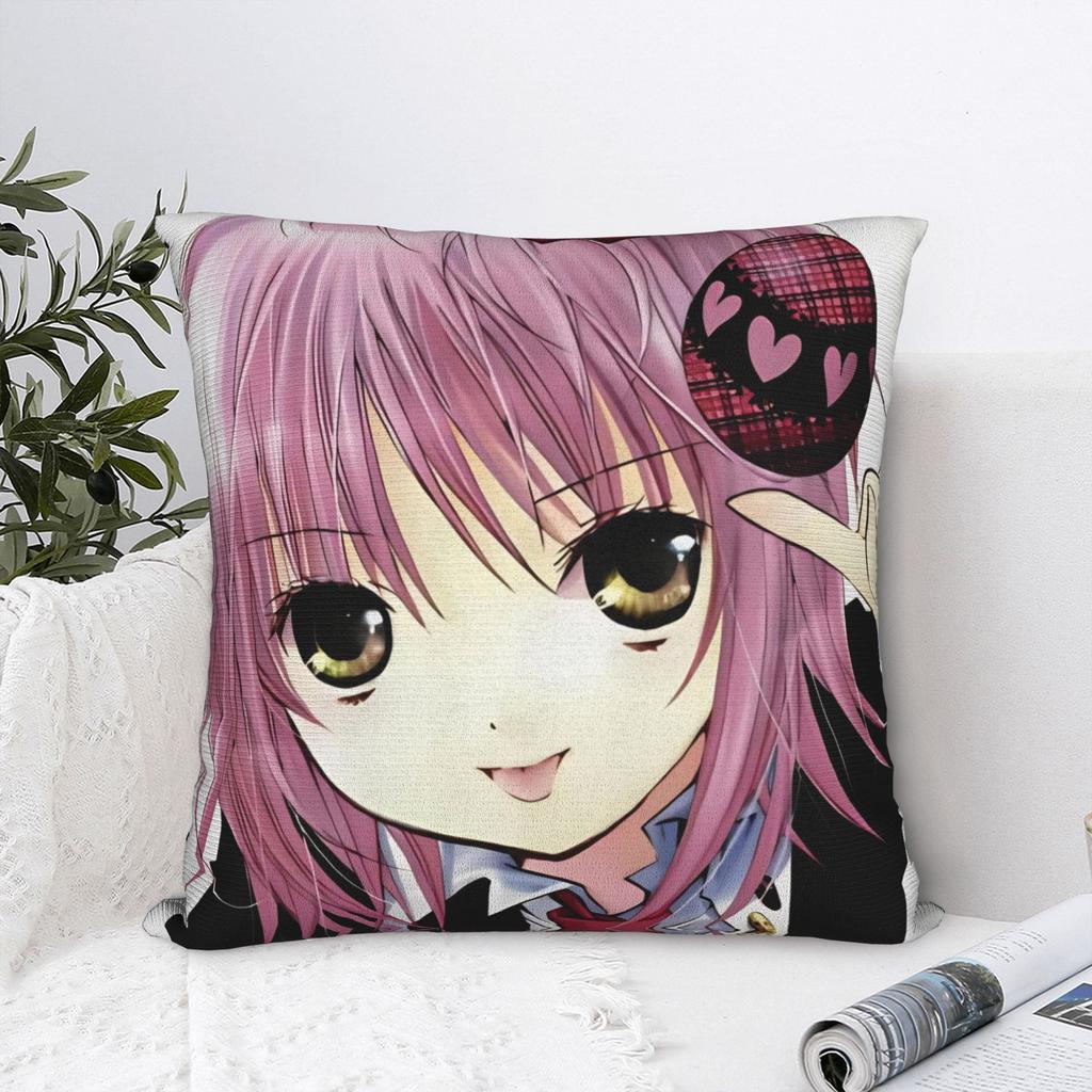 Аниме Shugo Chara Квадратные Наволочки Хинамори Аму Чехол для Подушки На заказ Молния Декор Наволочка для Дома 45*45см
