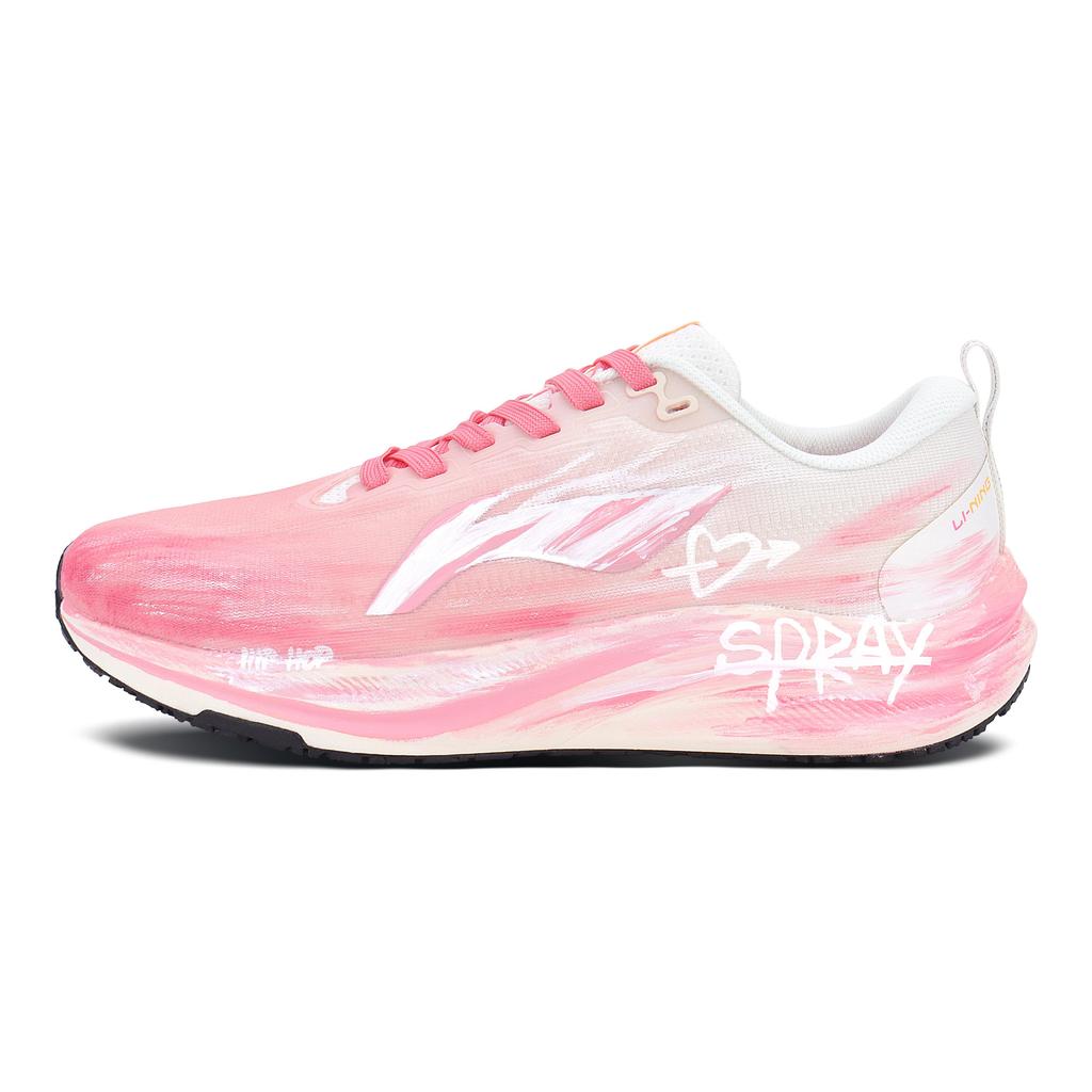 Li Ning Red Hare 8 Сетчатые, Текстильная амортизация, Нескользящие, Износостойкие, Беговые кроссовки, Мужские, Розовые, ARPV013-1(Команда1582-ЛД)