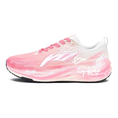 Li Ning Red Hare 8 Сетчатые, Текстильная амортизация, Нескользящие, Износостойкие, Беговые кроссовки, Мужские, Розовые, ARPV013-1(Команда1582-ЛД)