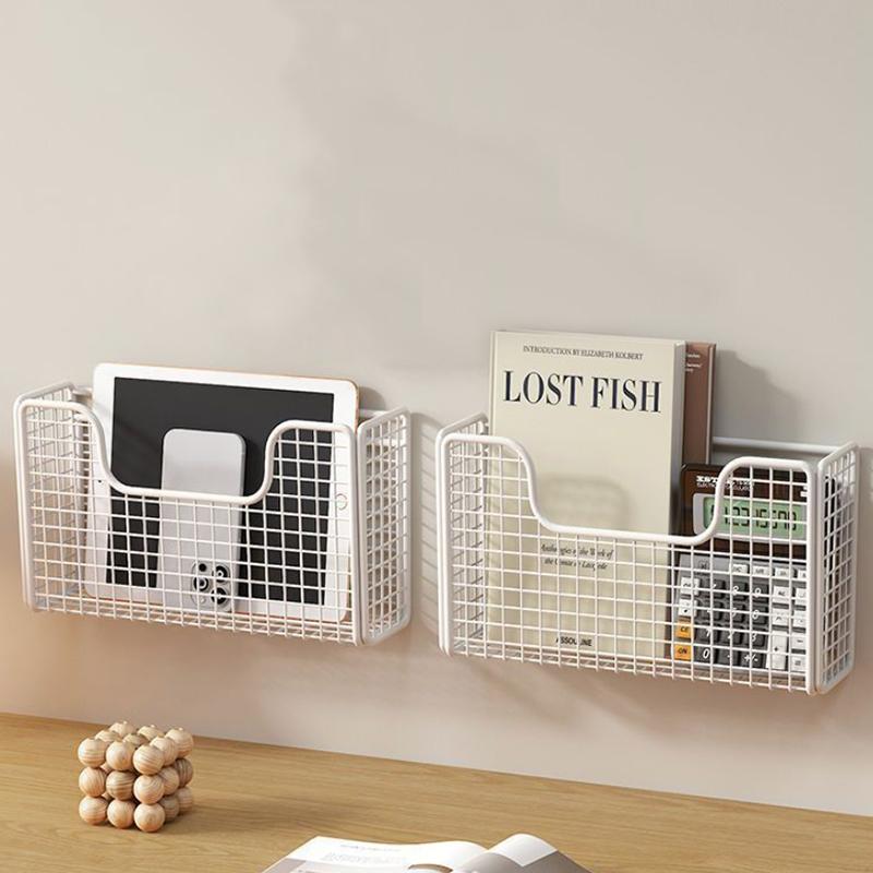 1 шт. Железная стойка для хранения с 2 крючками-патчами, настенная полка-коробка для хранения без перфорации, для внутренней стороны дверцы кухонного шкафа