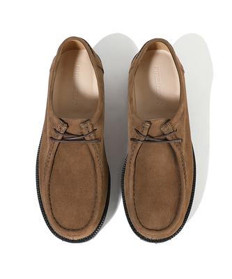 Firenze Atelier [Vibram] Смелая Форма 4,7 см Замшевые Мокасины 9009-Qs [Средне-коричневый]